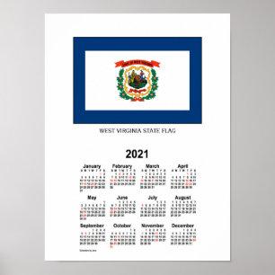 Poster Calendário de Natal de 2021 na Virgínia Ocidental