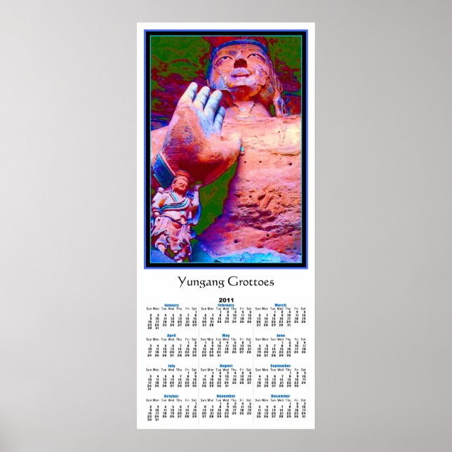 Póster Calendário de Parede 2011 do Giant Buddha Yungang  (Frente)