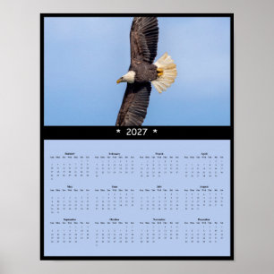 Poster Calendário de Parede Águia Americana 2027 - Majest