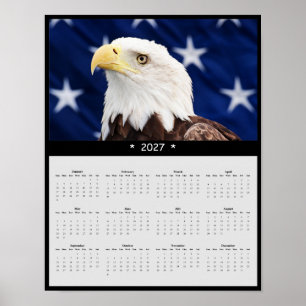 Poster Calendário de Parede Águia Americana 2027 - Raptor