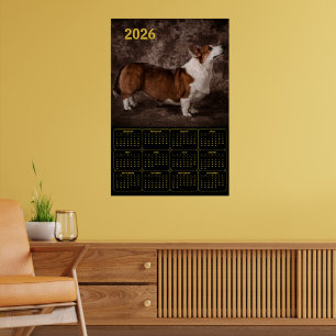 Poster Calendário de Parede Corgi 2026