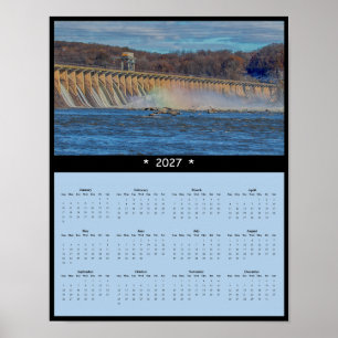 Poster Calendário de Parede da Barragem de Conowingo 2027