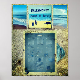 Poster Calendário de Parede da Praia de Ballymoney 2026