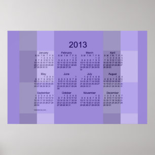 Poster Calendário de Parede de 2013