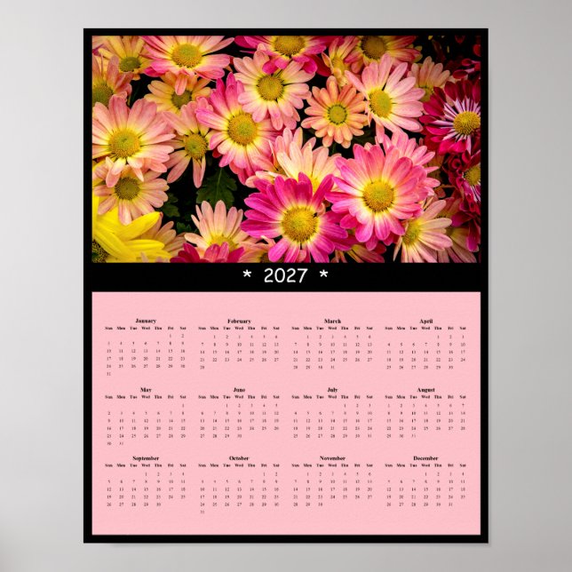 Poster Calendário de Parede de Flores da Primavera de 202 (Frente)