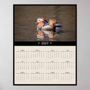 Poster Calendário de Parede de Pato-Mandarim 2027 - Vida