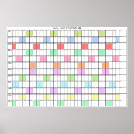 Poster Calendário de Parede do Ano Letivo 2026 - 2027
