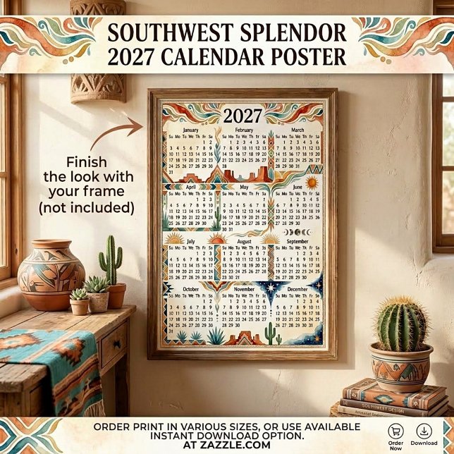 Poster Calendário de parede esplendor Sudoeste 2027 (Criador carregado)