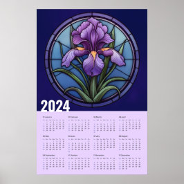 Poster Calendário de Parede Iris Roxo