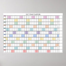 Poster Calendário de Parede Simples de 2027