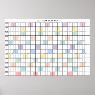 Poster Calendário de Parede Simples de 2027