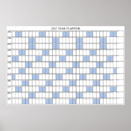 Poster Calendário de Parede Simples de 2027 à Primeira Vi