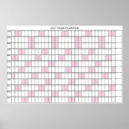 Poster Calendário de Parede Simples de 2027 à Primeira Vi
