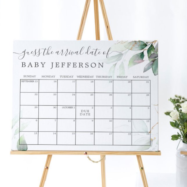 Poster Calendário de Previsão da Data de Nascimento com C (Criador carregado)