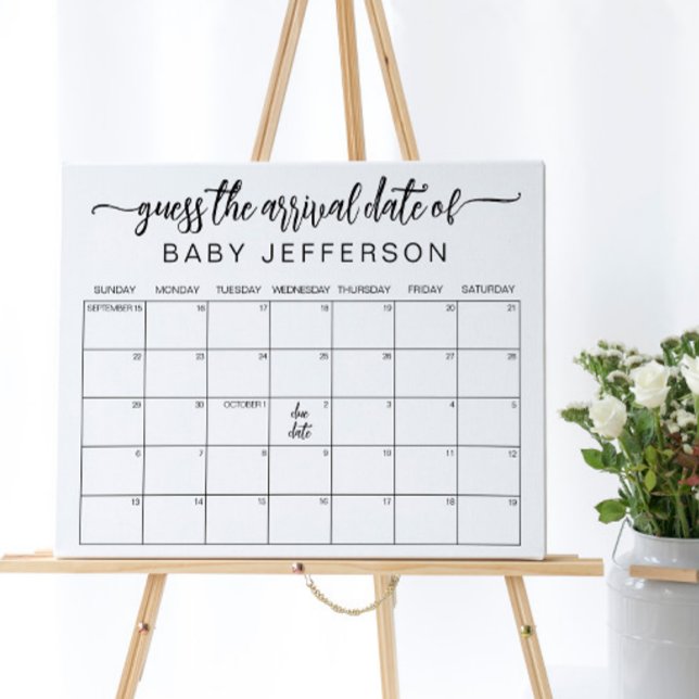 Poster Calendário de Previsão da Data de Nascimento Minim (Criador carregado)