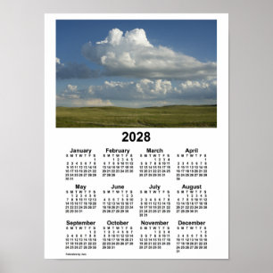 Poster Calendário de Sandhills de 2028 em Nebraska por Ja