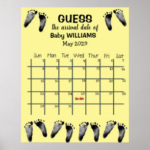 Poster Calendário de Suposição da Data de Nascimento com