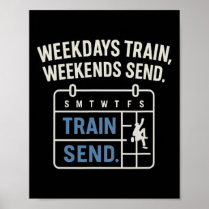 Poster Calendário de Treinamento em Dias de Semana, Envio