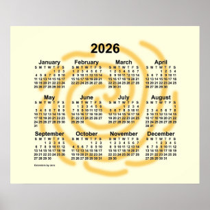 Poster Calendário Dias Ensolarados 2026 por Janz