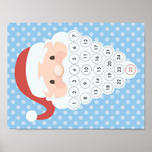 Póster Calendário do Advento Contagem Regressiva para o N