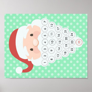 Poster Calendário do Advento de Natal Contagem Regressiva