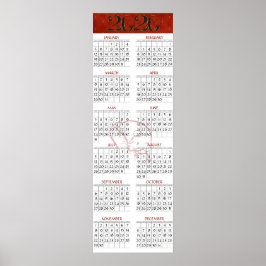 Poster Calendário do Ano do Rato Chinês 2020