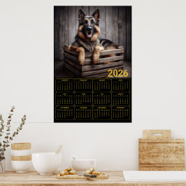 Poster Calendário do Pastor Alemão 2026
