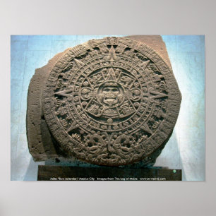 Póster Calendário do Sol asteca, Cidade do México