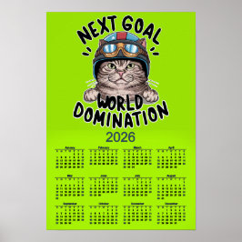 POSTER CALENDÁRIO ENGRAÇADO DE 2026 PRÓXIMA PARADA DOMINA