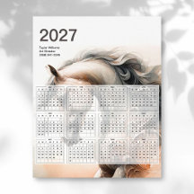 Calendário Equestre Arte de Cavalo 2027