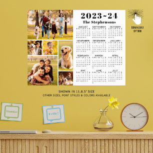 Poster Calendário Escolar 2023-24 Personalizado 6 Fotos