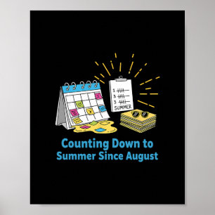 Poster Calendário Escolar de Professor Engraçado Meme Fér