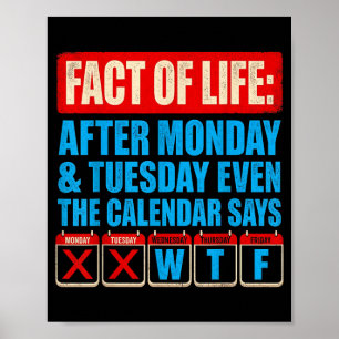 Poster Calendário Fact Of Life Diz Qual Humor Na Terra