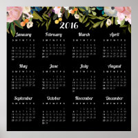 Calendário Floral Moderno 2016