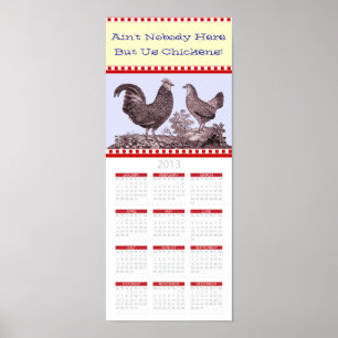 Póster Calendário Grande Cozinha Fazenda de Laticínios Vi