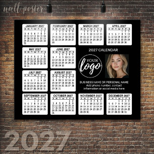Poster Calendário - logotipo, negócios de fotos