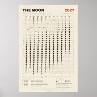 Calendário Lunar 2027 - Fases da Lua, Pergaminho