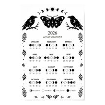 Calendário Lunar Celestial da Mariposa da Feitiçar