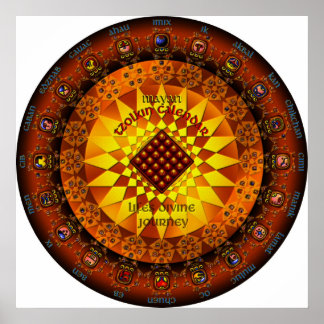 Póster Calendário Maia Tzolkin