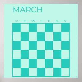 Poster Calendário Marcha Verificado Inatualizado Da Turqu