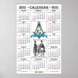 Poster Calendário Masônico 2011
