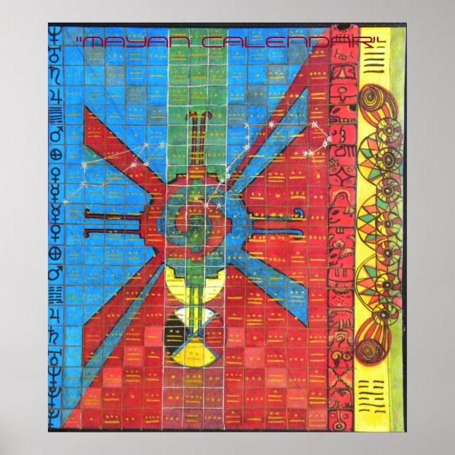PÓSTER CALENDÁRIO MAYAN, "CALENDÁRIO MAYAN" (Frente)