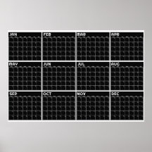 Calendário Mensal Minimalista para Parede sem Data