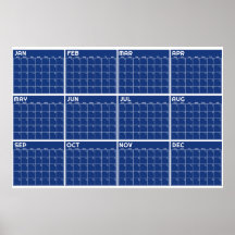 Calendário Mensal Minimalista para Parede sem Data