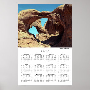 Poster Calendário Paisagem do Deserto do Arco Duplo 2026