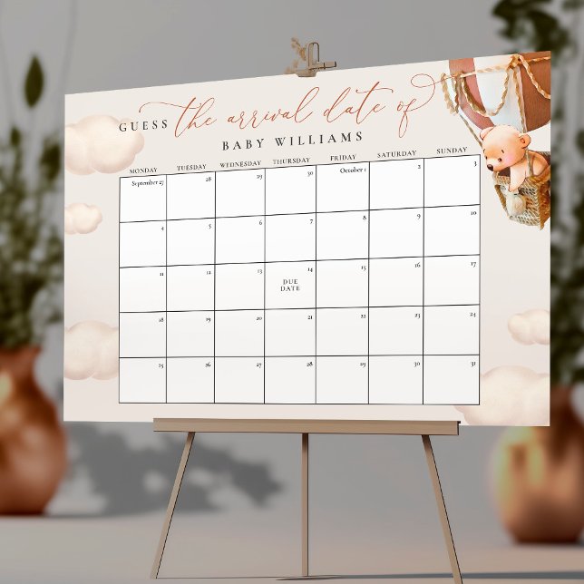 Poster Calendário para Adivinhar a Data Provável do Parto (Criador carregado)