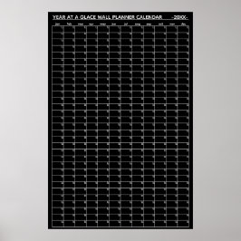 Poster Calendário Planejador Anual na Parede Sem Data
