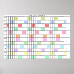 Poster Calendário Planejador de Parede Ano Letivo 2026 - 