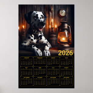 Poster Calendário Rústico Dalmata 2026