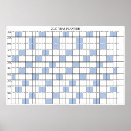Poster Calendário Simples de Planeamento de Parede 2027 A